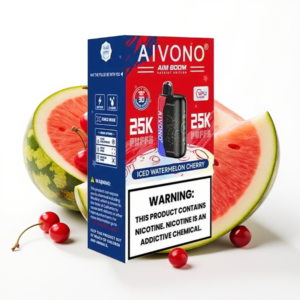 Aivono AIM BOOM 25000 Puffs 28ml Iced Watermelon Cherry