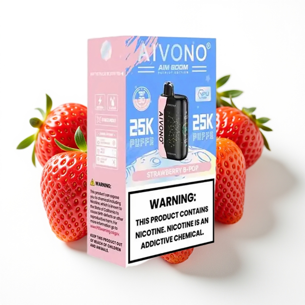 Aivono AIM BOOM 25000 Puffs 28ml Strawberry B Pop