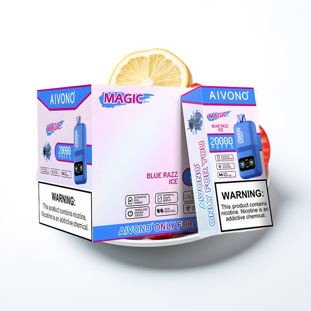 Aivono AIM MAGIC 20000 Puffs Dual Mesh Coils Blue Razz Ice