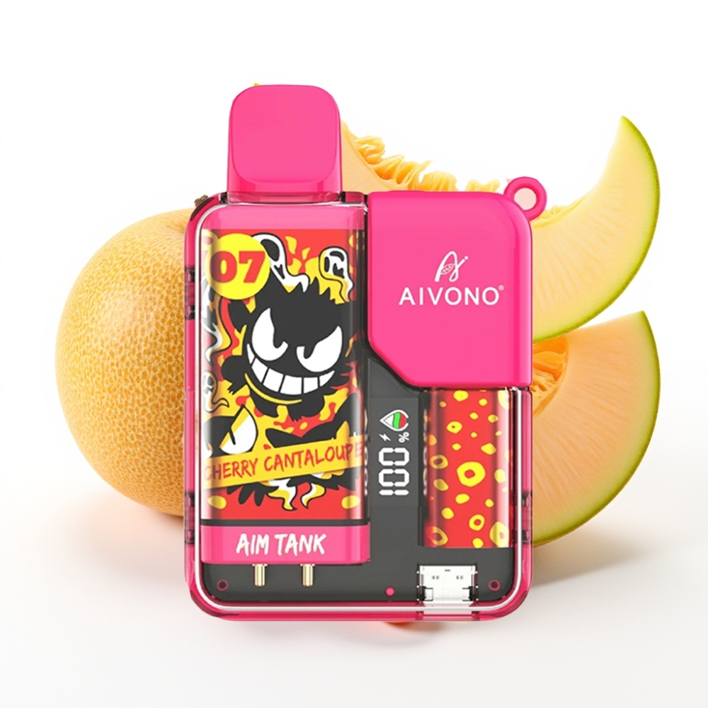 Aivono AIM-TANK 9500 Puffs 18ml LCD Cherry Cantaloupe