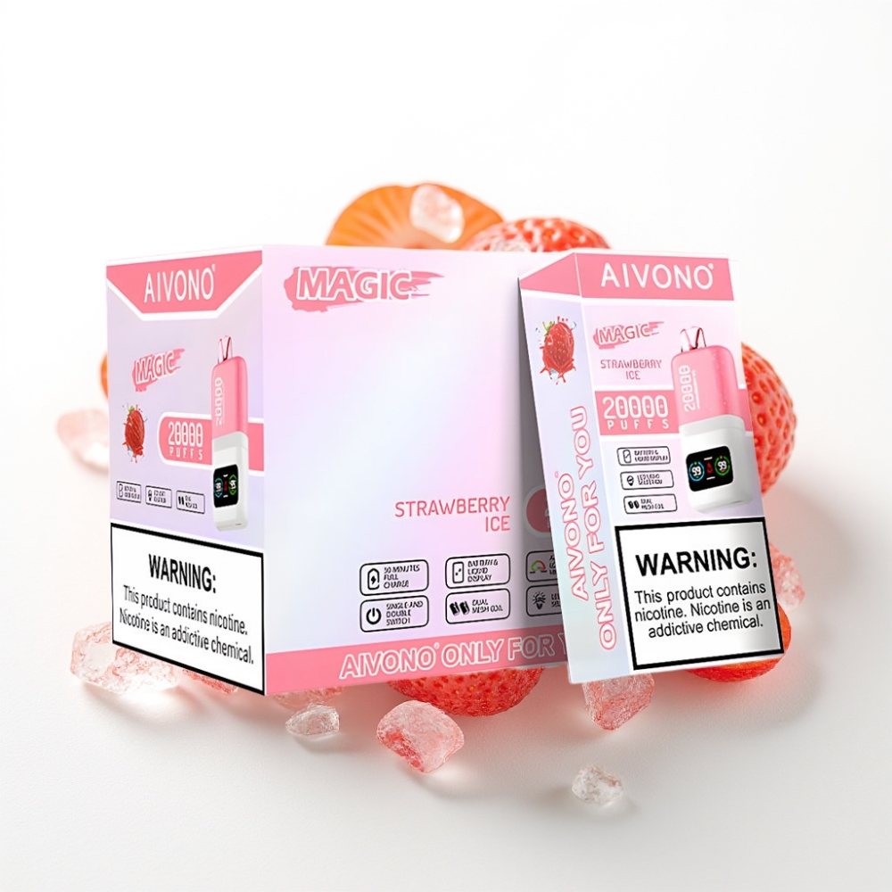 Aivono Aim Magic 20000 Puffs Dual Mesh Coils Strawberry Ice