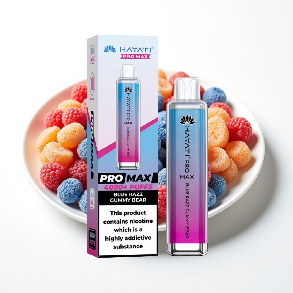 Hayati Pro Max 4000 Puffs Dual Mesh Coil Blue Razz Gummy Bear