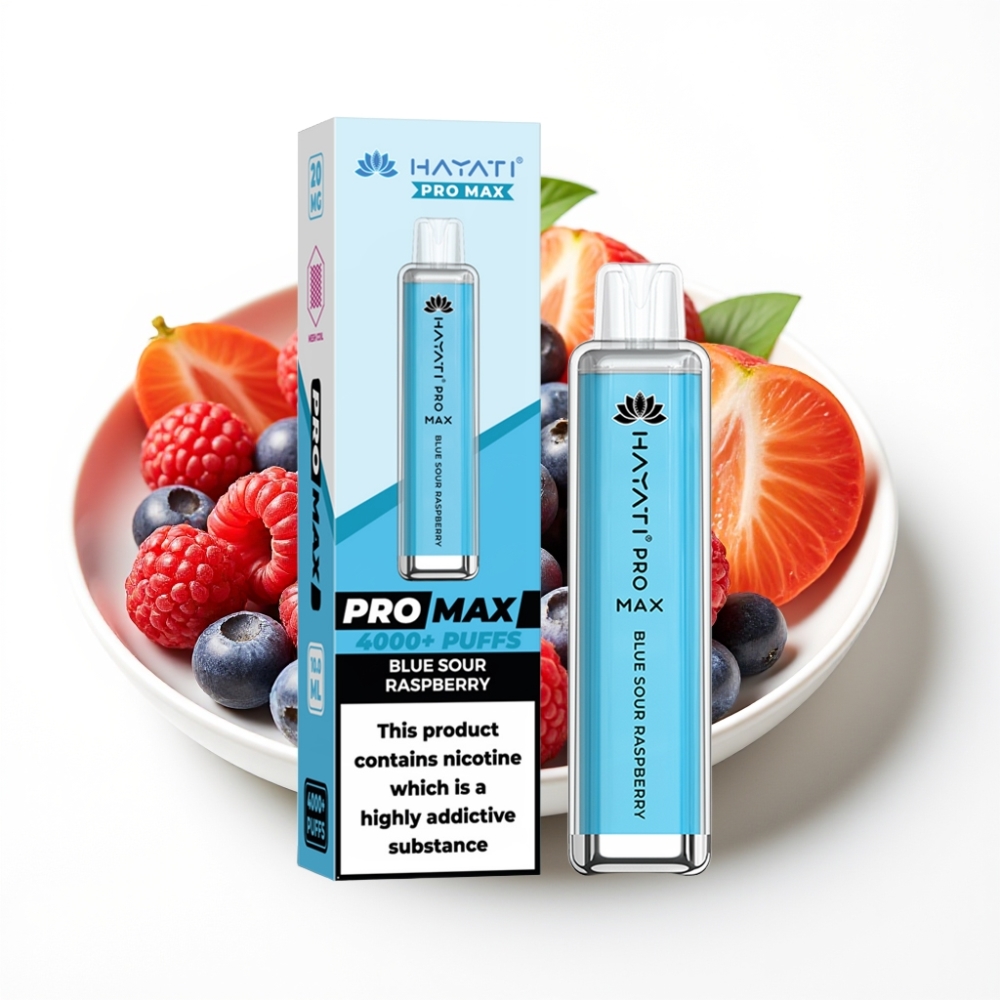Hayati Pro Max 4000 Puffs Dual Mesh Coil Blue Sour Raspberry
