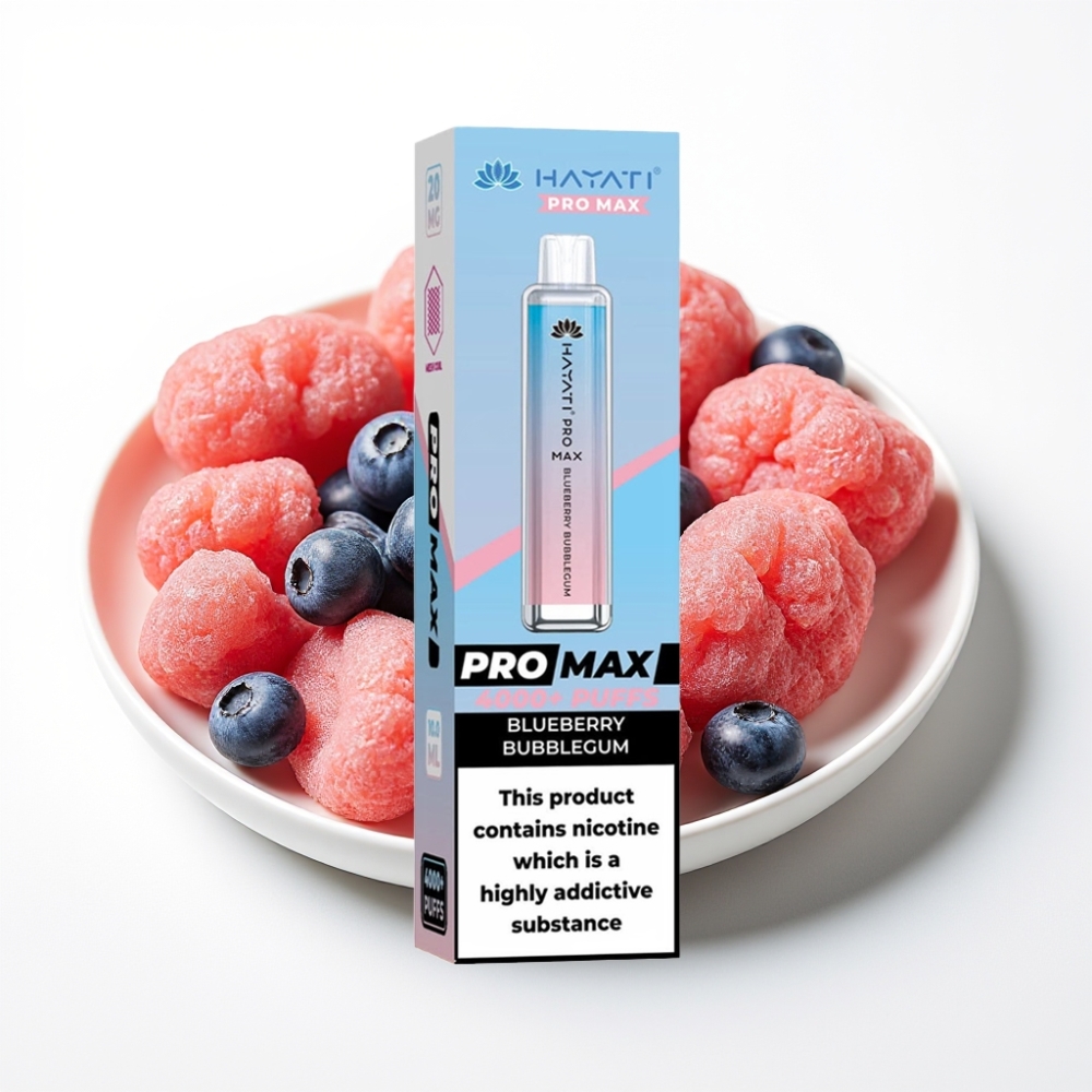Hayati Pro Max 4000 Puffs Dual Mesh Coil Blueberry Bubblegum