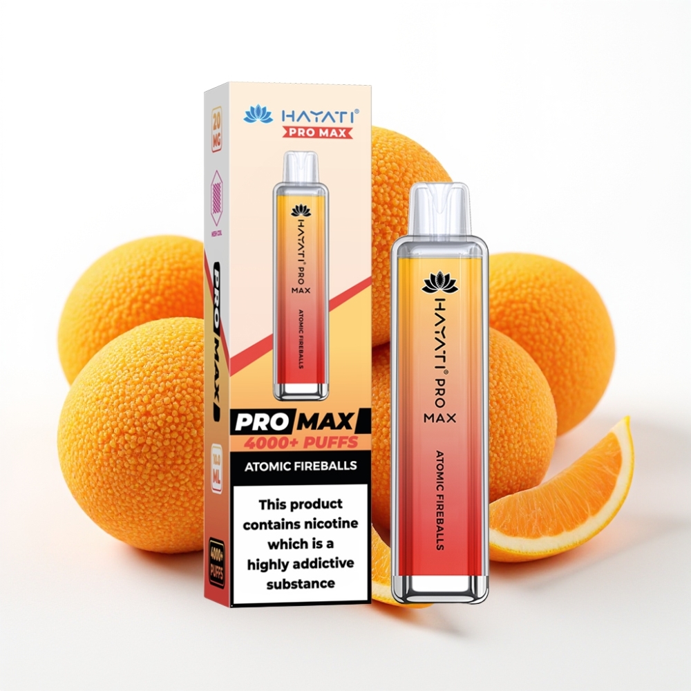 Hayati Pro Max 4000 Puffs Dual Mesh Coil Disposable Vape Atomic Fireballs