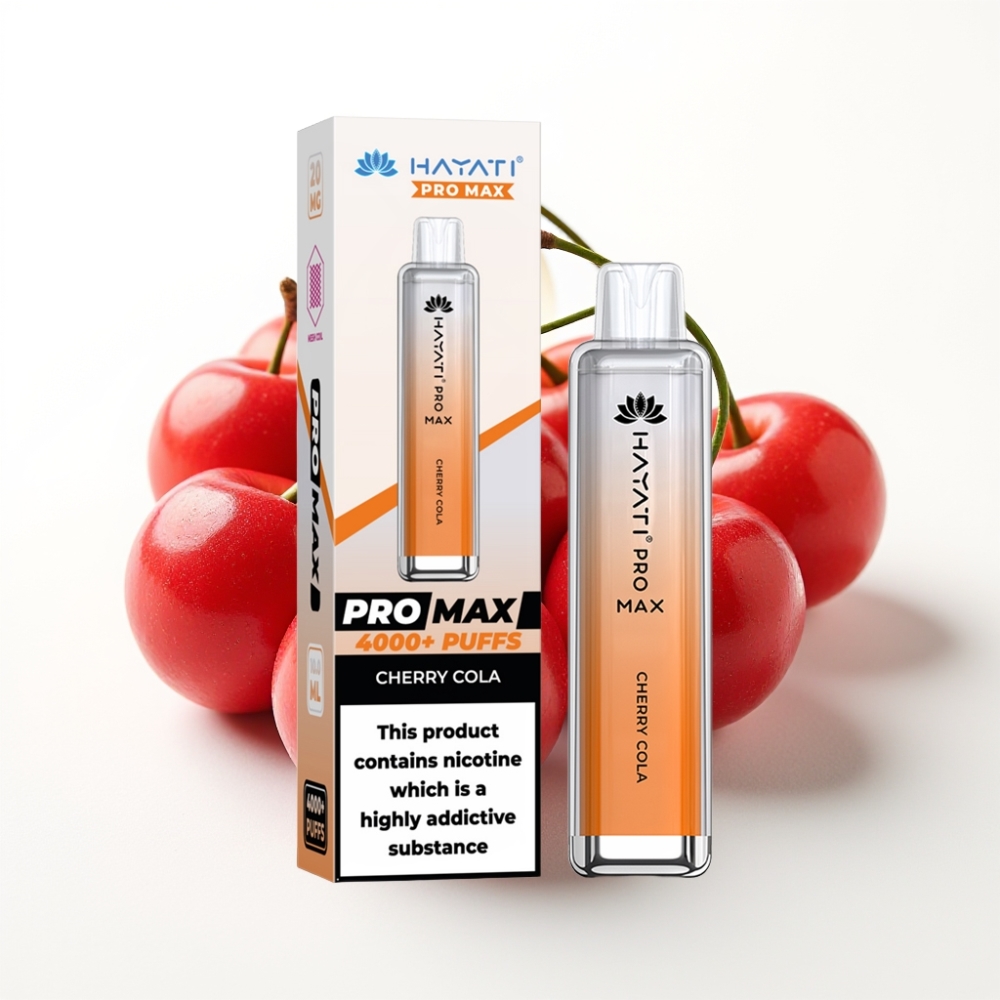Hayati Pro Max 4000 Puffs Dual Mesh Coil Disposable Vape Cherry Cola