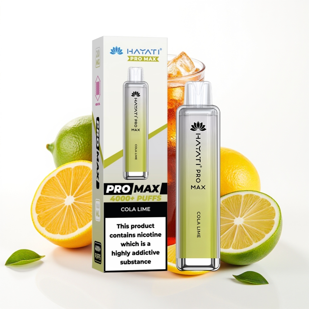 Hayati Pro Max 4000 Puffs Dual Mesh Coil Disposable Vape Cola Lime