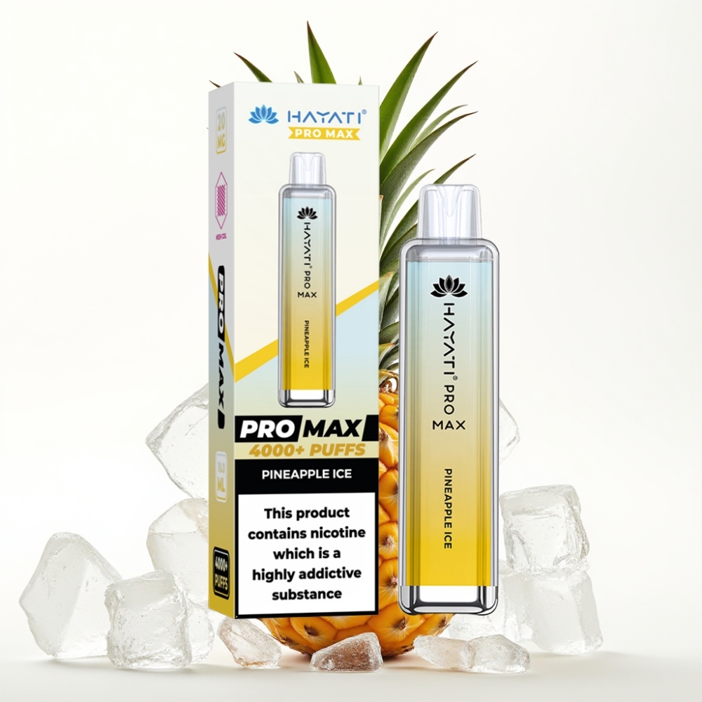 Hayati Pro Max 4000 Puffs Dual Mesh Coil Disposable Vape Pineapple Ice