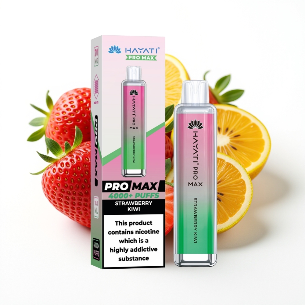 Hayati Pro Max 4000 Puffs Dual Mesh Coil Disposable Vape Strawberry Kiwi