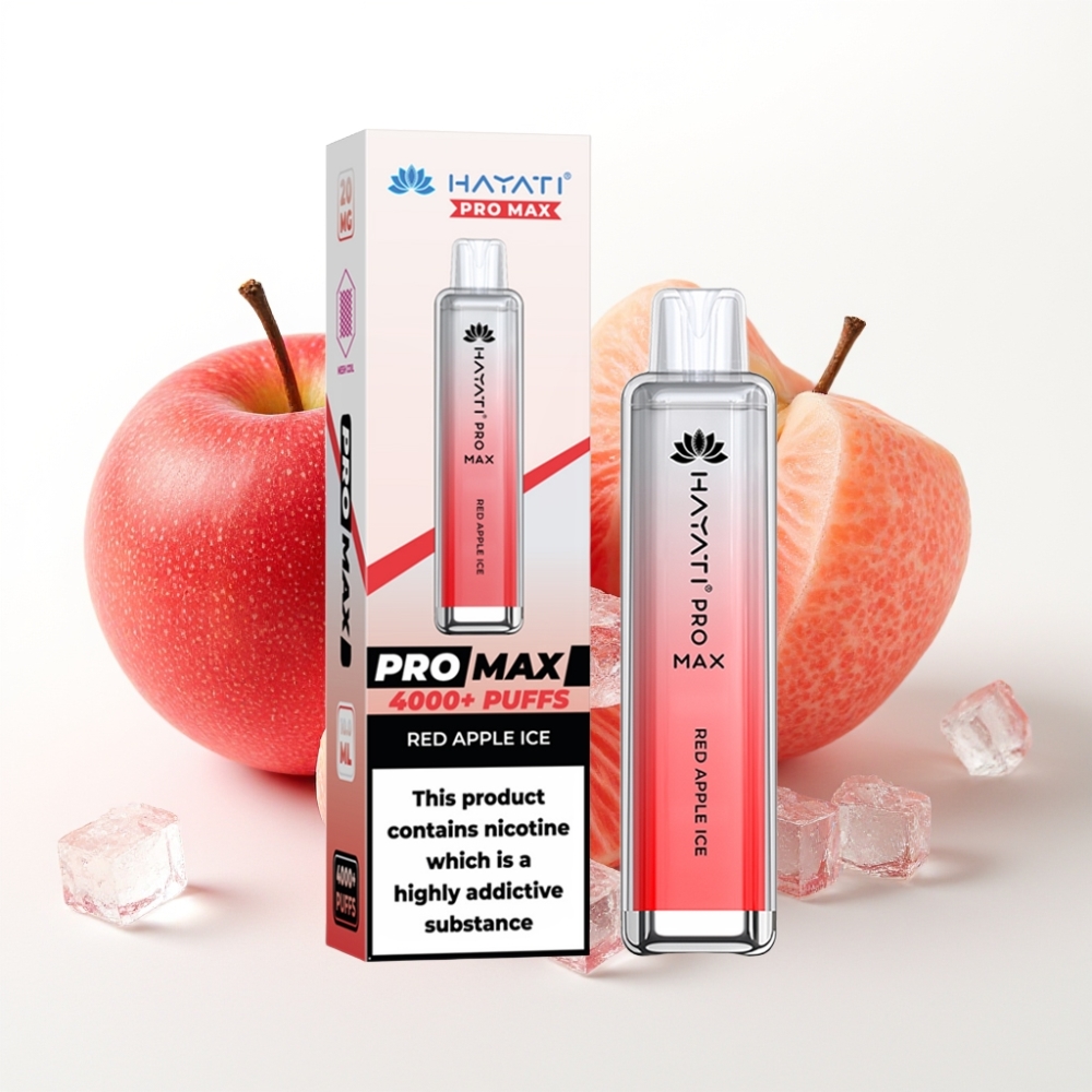 Hayati Pro Max 4000 Puffs Dual Mesh Coil Red Apple Ice