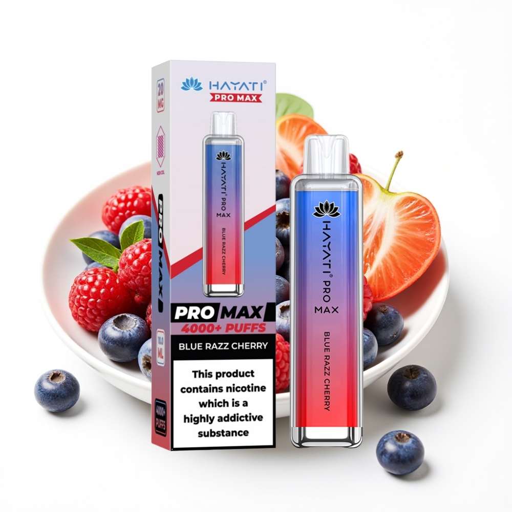 Hayati Pro Max 4000 Puffs Dual Mesh Rechargeable Blue Razz Cherry