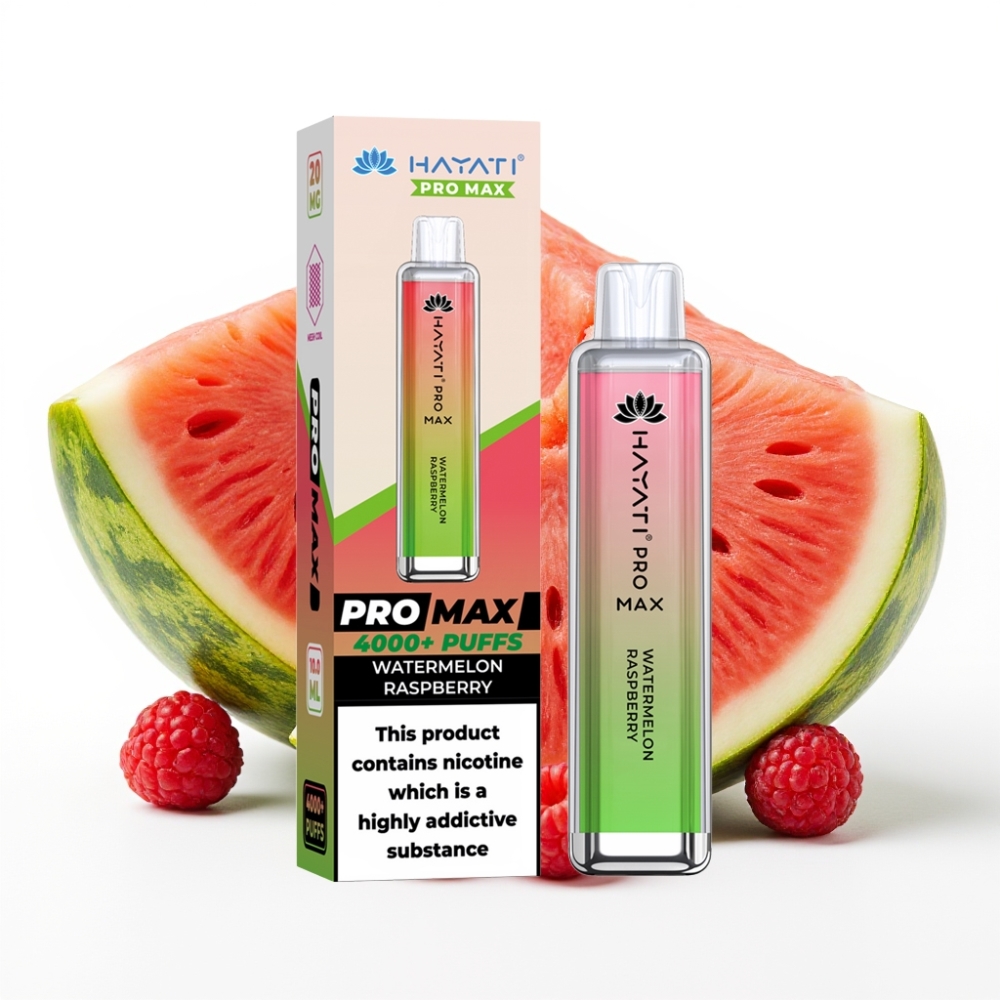 Hayati Pro Max 4000 Puffs Dual Mesh Rechargeable Watermelon Raspberry
