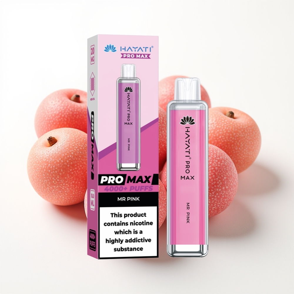 Hayati Pro Max 4000 Puffs Rechargeable Disposable Vape Mr Pink