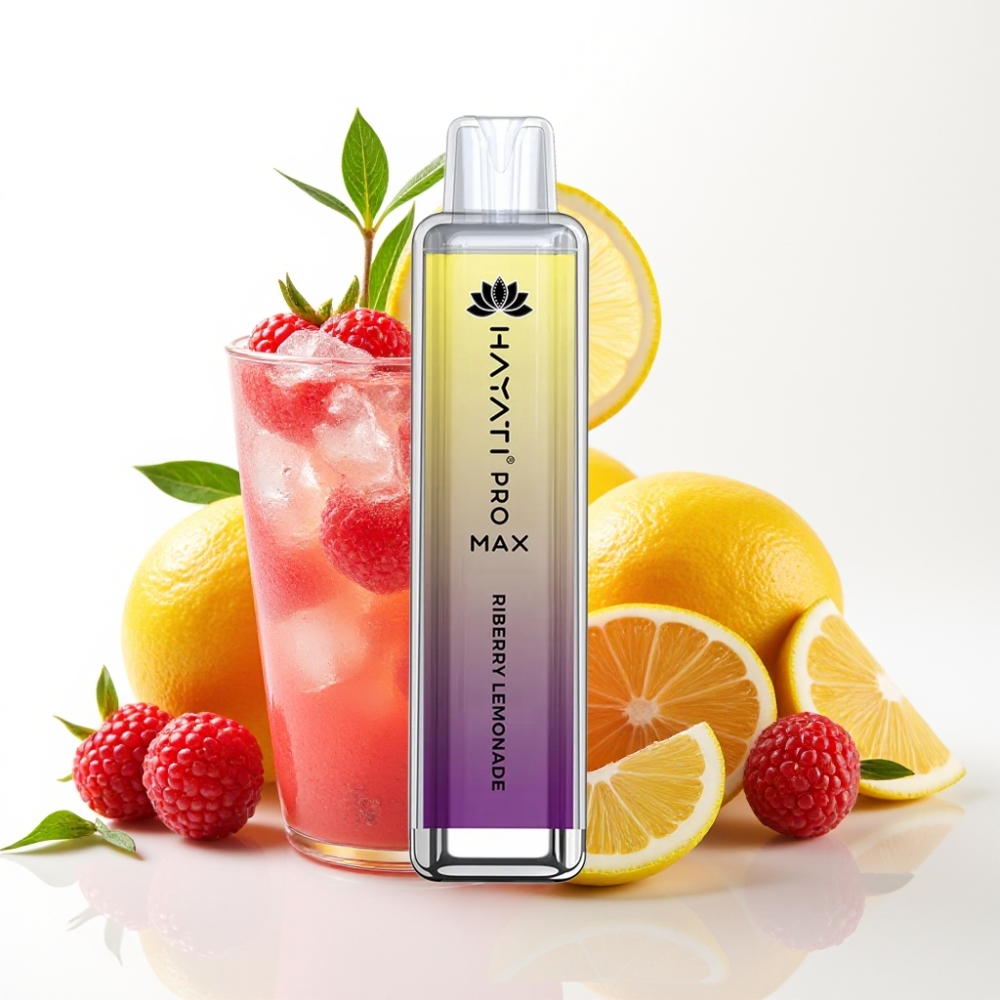 Hayati Pro Max 4000 Puffs Rechargeable Disposable Vape Riberry Lemonade