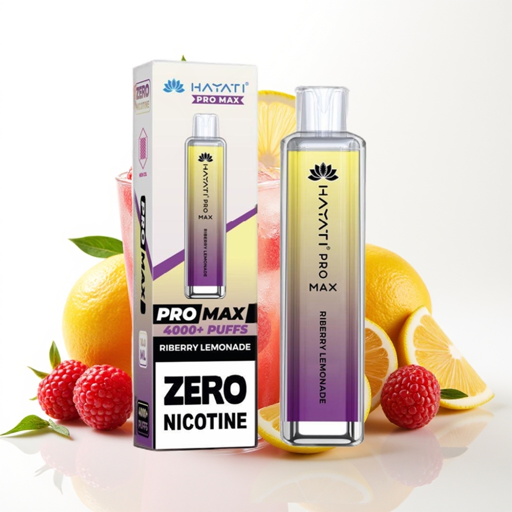 Hayati Pro Max 4000 Puffs Rechargeable Disposable Vape Riberry Lemonade