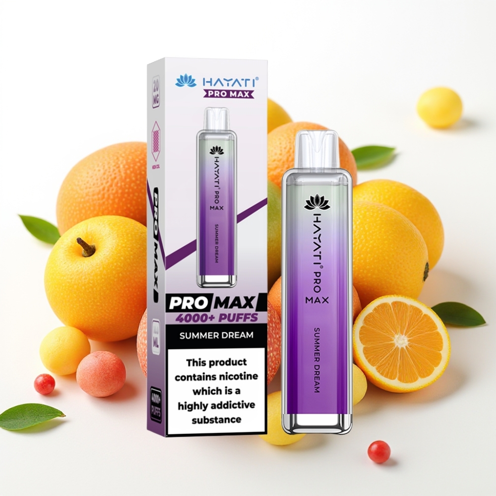 Hayati Pro Max 4000 Puffs Rechargeable Disposable Vape Summer Dream