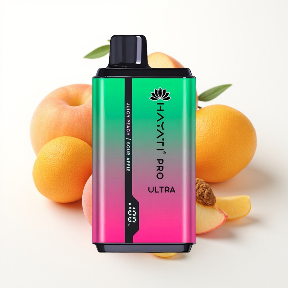 Hayati Pro Ultra 15000 Puffs 2×12ml Sour Apple Juicy Peach