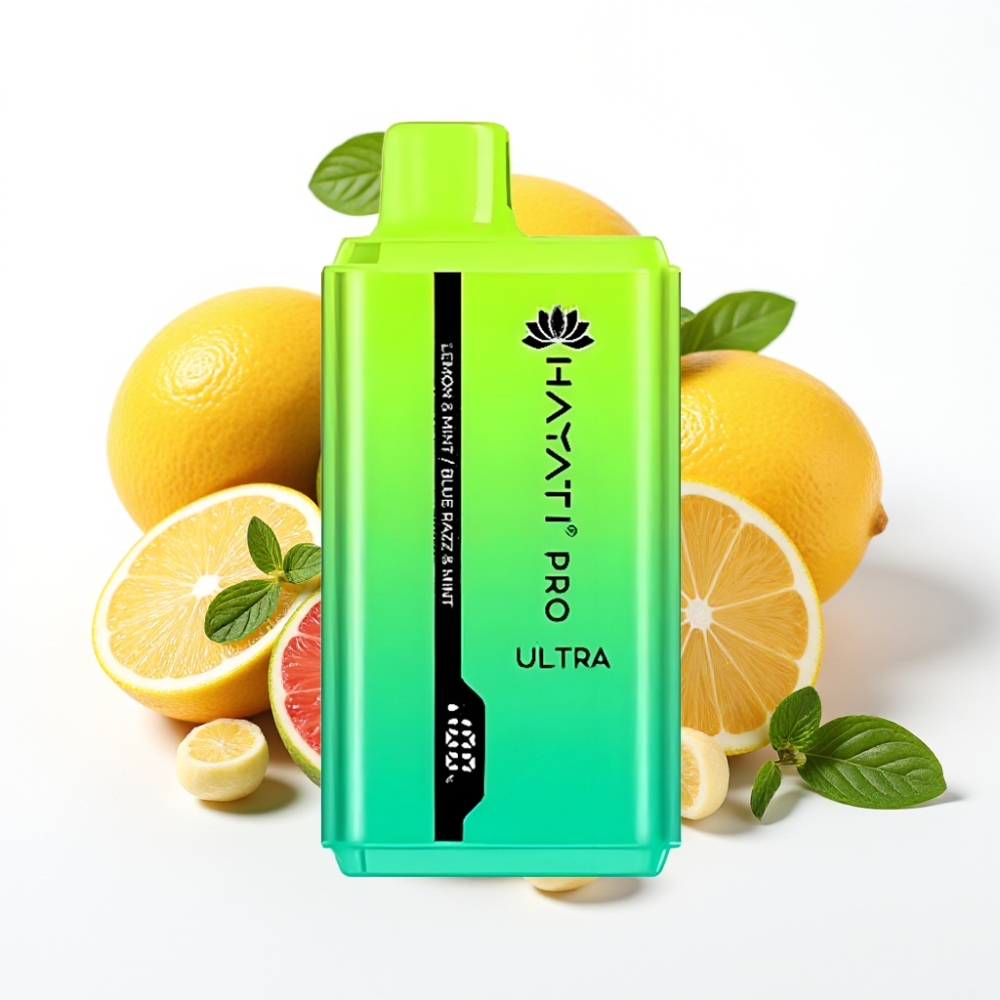 Hayati Pro Ultra 15000 Puffs 850mAh Lemon  Mint Blue Razz  Mint