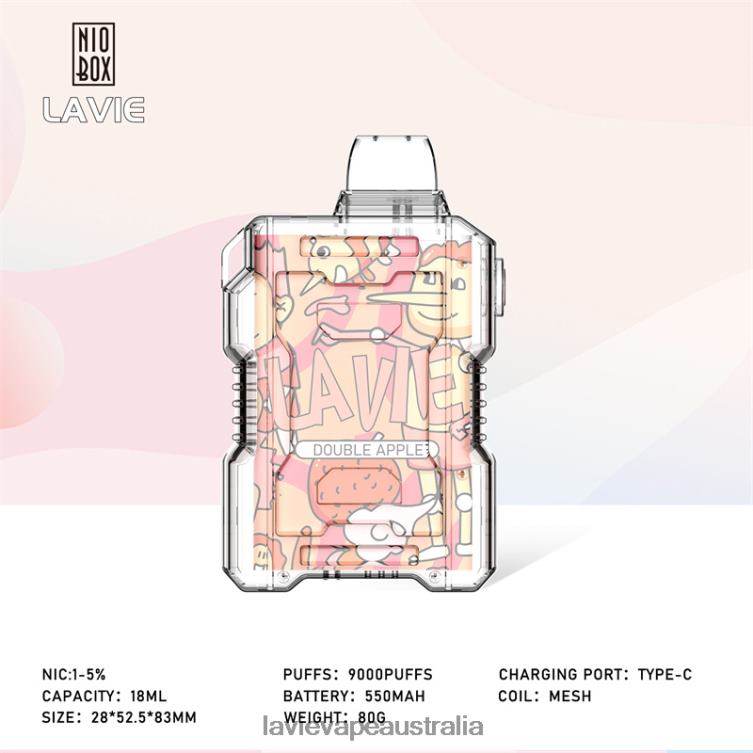Lavie Disposable Vape - LAVIE NIO BOX 9000 Puffs Double Apple D82X4195