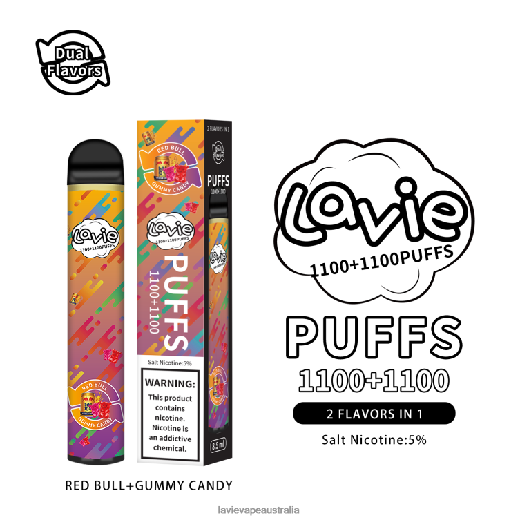 Lavie Vape Price - LAVIE BAR Switch 2200 Puffs Red Bull/Gummy Candy D82X4299
