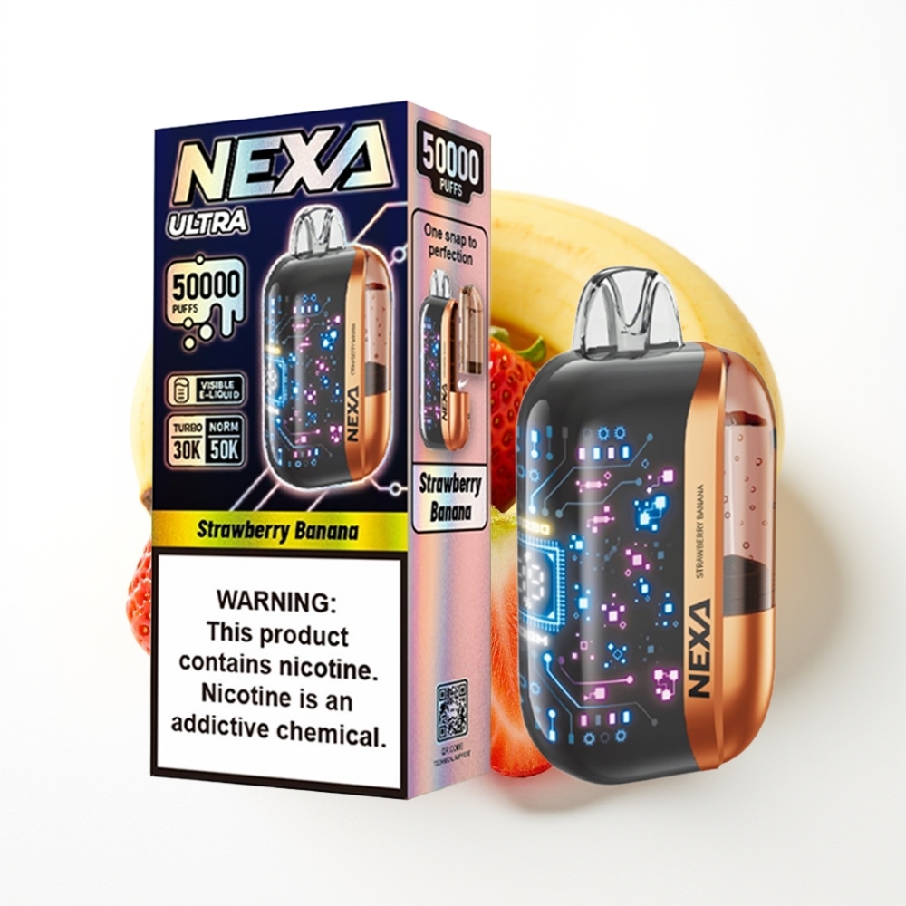 NEXA Ultra 50000 Puffs 20ml 5 Dual Mesh Strawberry Banana