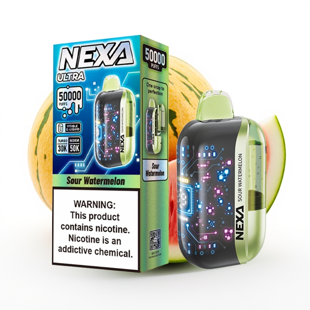 NEXA Ultra 50000 Puffs Disposable Vape 20ml 09ohm Dual Mesh Sour Watermelon