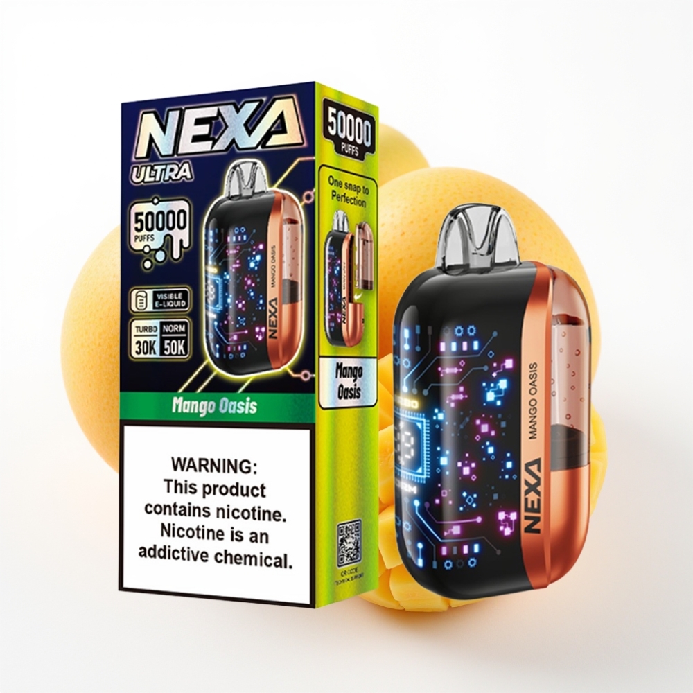 NEXA Ultra 50K Disposable Vape 20ml 5 Nicotine Mango Oasis