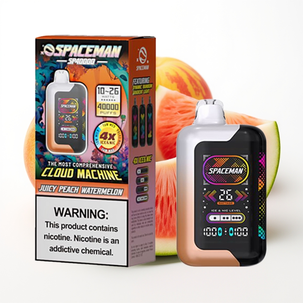 SMOK Spaceman SP40000 Zero Nicotine 20ml Dual Meshed Coil Juicy Peach Watermelon
