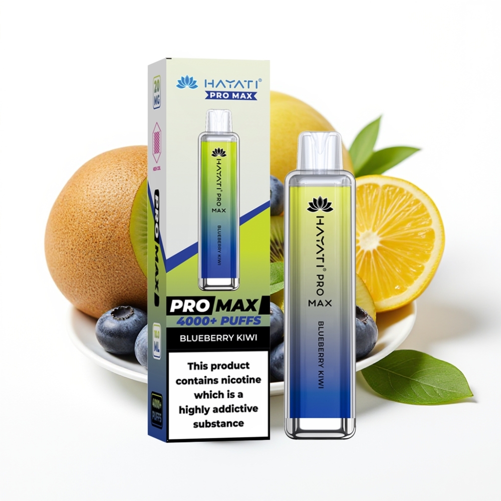 Hayati Pro Max 4000 Puffs Rechargeable Disposable Vape Blueberry Kiwi